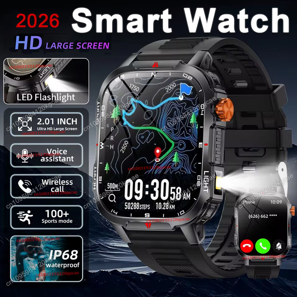 Smartwatch X12 - 2026 Neue Robuste Militär-GPS-Smartwatch für Herren