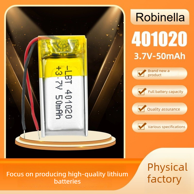 Smartwatch Headset - 401020 3,7V 55mAh Lithium-Polymer-Akku Li-Po Wiederaufladbare