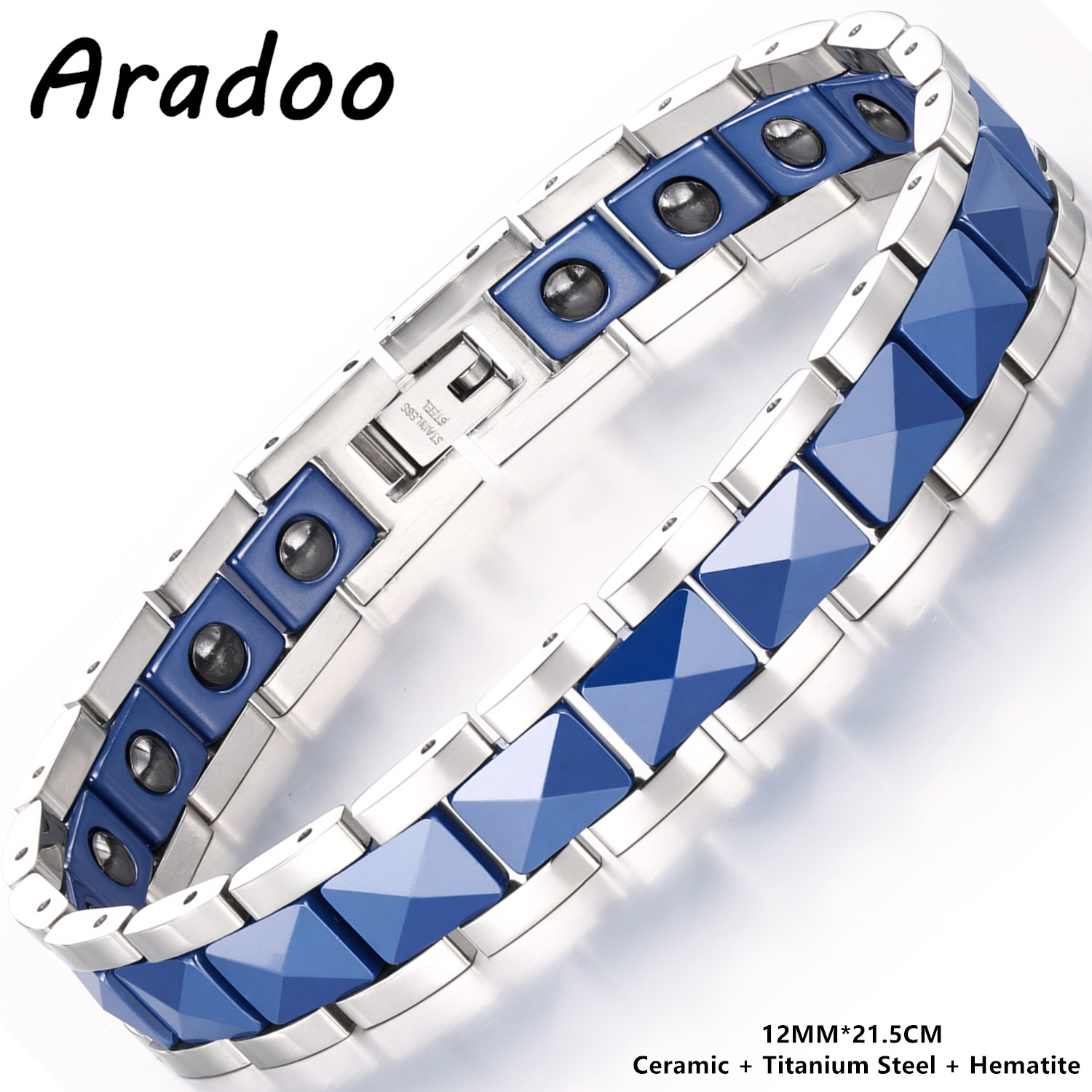 Ceramic Link Bracelet - ARADOO Premium-Keramik-Armband aus Titanstahl für Männer