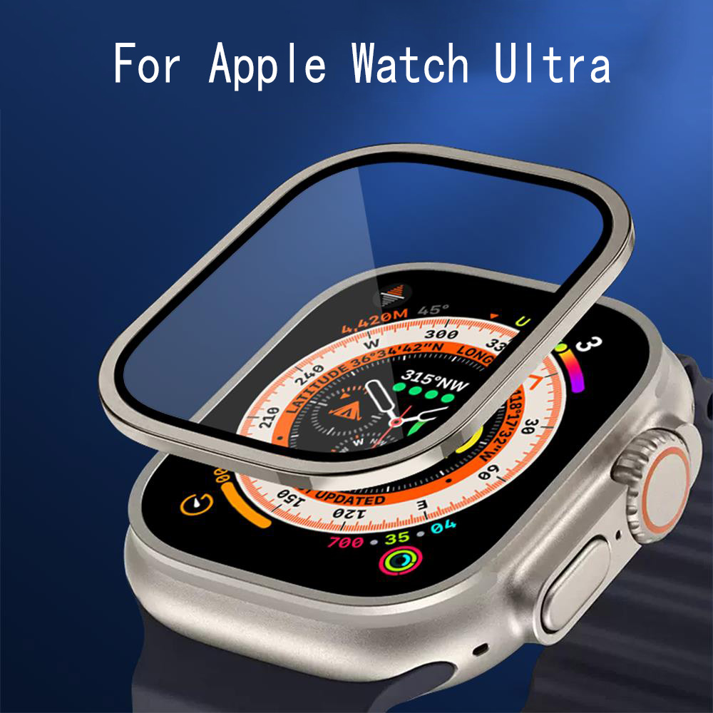 Watch Case Bumper - Metallstoßstange + gehärtetes Glas für Apple