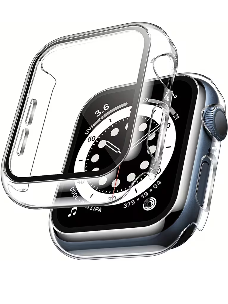 Watch Case Bumper - 2 stücke Gehärtetes Glas Fall Für