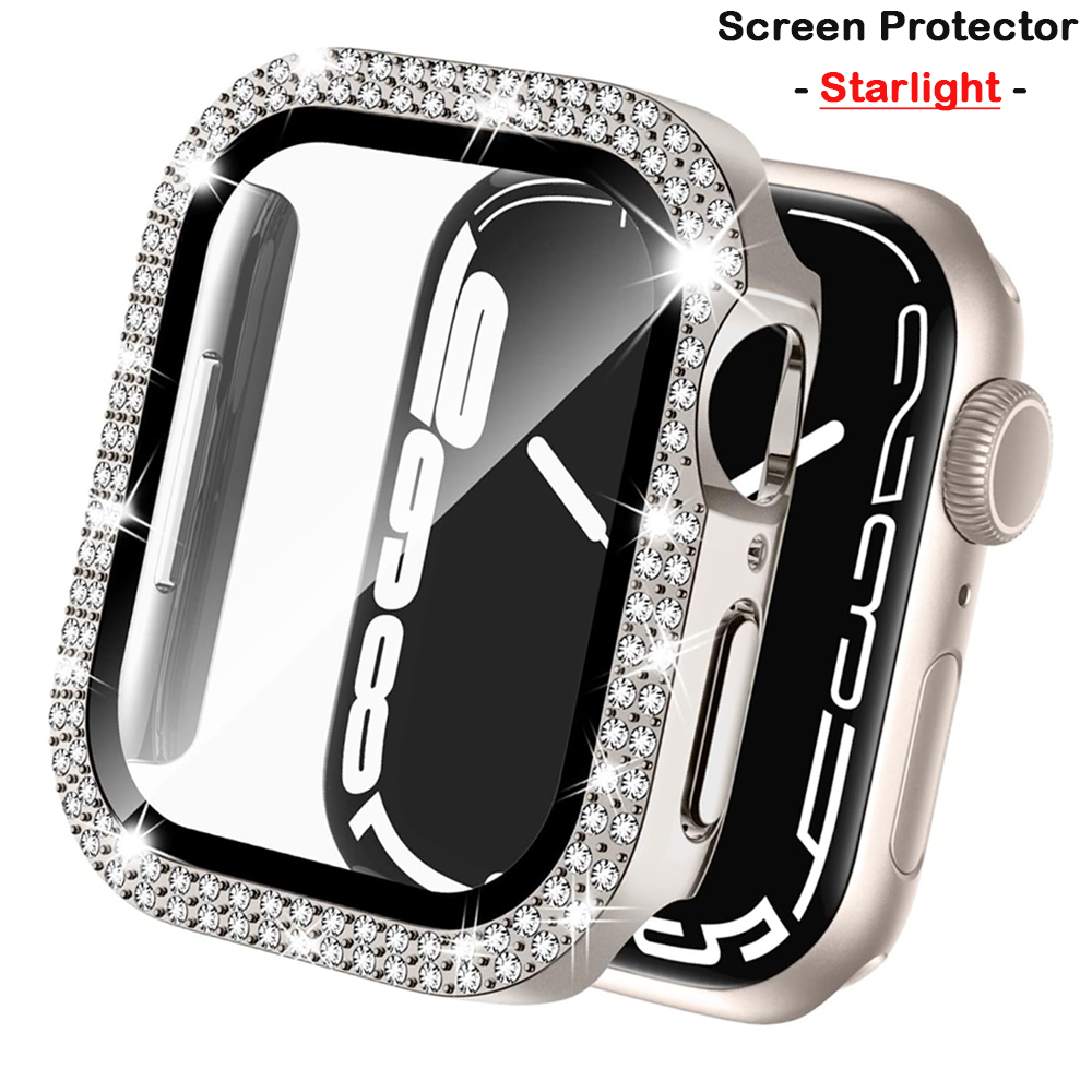 Smartwatch Band Accessories - Diamant-Abdeckung für Apple Watch-Gehäuse 45 mm,