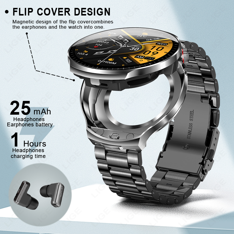 LIGE 2026 Neue TWS 2-in-1 Kopf – Smartwatch Headset Bewertung und Preis