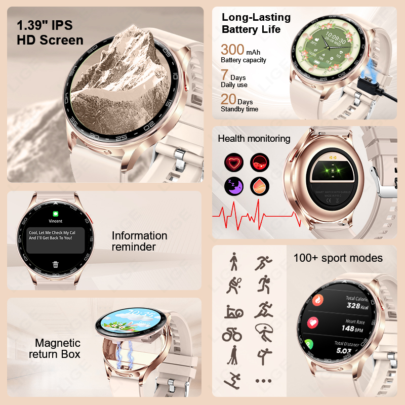 LIGE 2-in-1-TWS-Headset-Smartw – Smartwatch Headset Bewertung und Preis