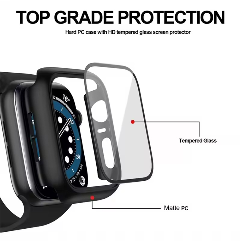 Gehärtetes Glas + Schutzhülle  – Watch Case Bumper Bewertung und Preis