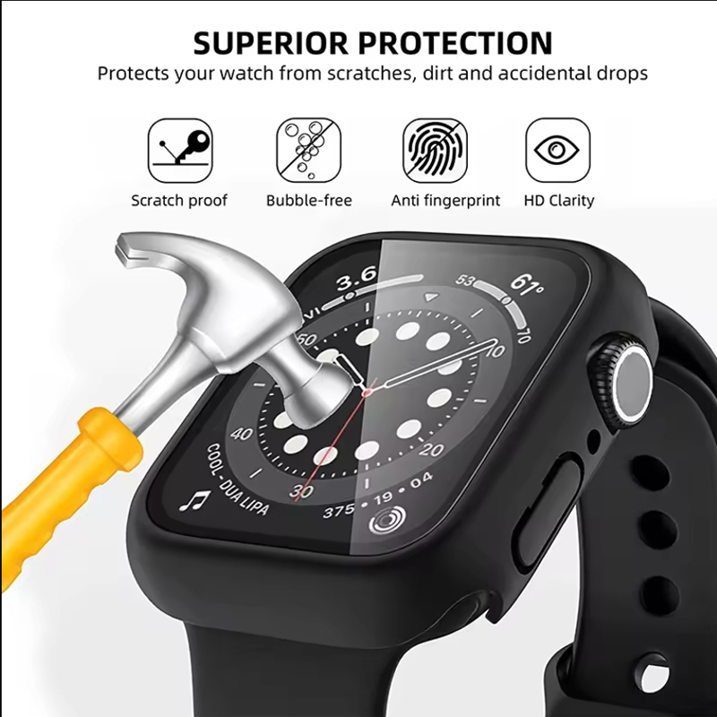Gehärtetes Glas + Schutzhülle  – Watch Case Bumper Bewertung und Preis